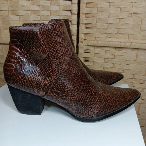 Coconuts by Matisse Faux Leather Snakeskin Boots 9.5 Womens - Picture 5 of 9